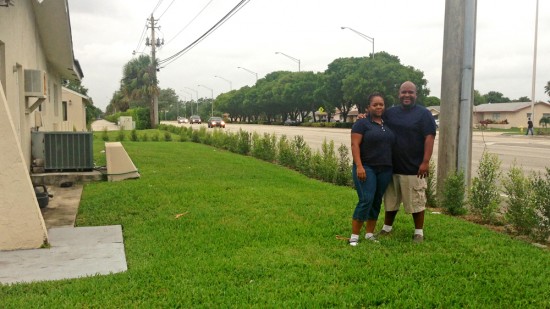 Sandy and Broderick Smith would like Homeowners Association to allow them to build a fence as a barrier between their home and Commercial Boulevard