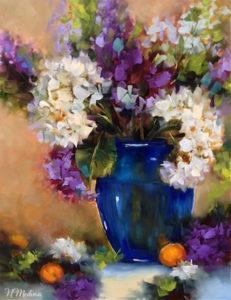 Nancy Medina -Follow the light white hydrangeas