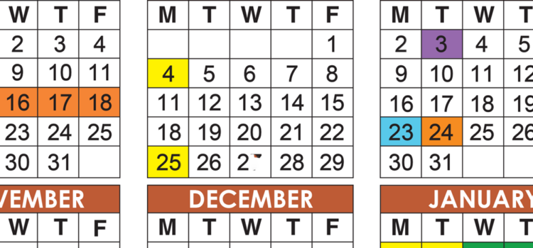 Official 2023-2024 Broward County Public Schools Color Calendar