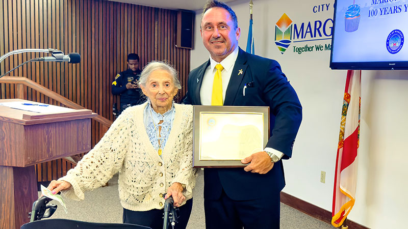 Marion Marini Marks 100th Milestone at Margate Meeting