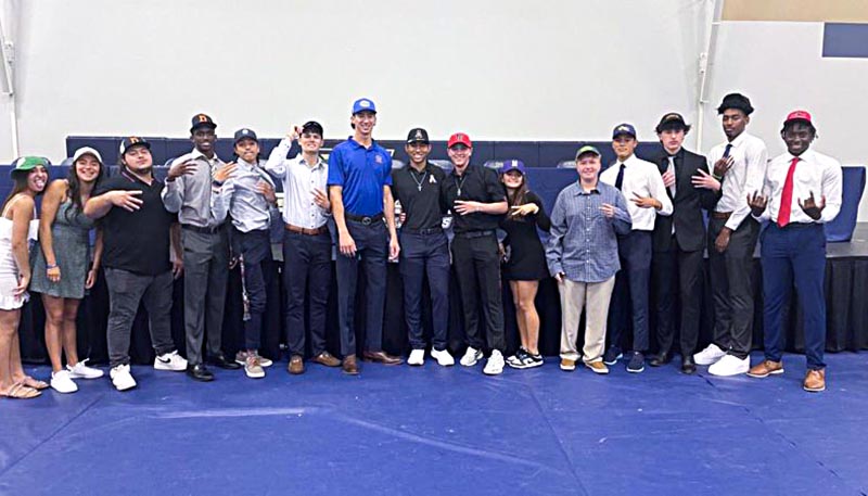 North Broward Prep officially holds its spring signing day. {NBP Athletics}