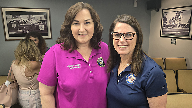 Rep Christine Hunschofsky and Senator Tina Polsky visited the Margate commission meeting on July 2