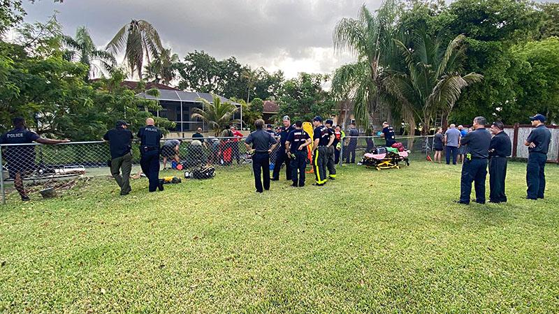 Authorities at the canal where the man died. Credit: Margate Mayor Antonio Arserio's Facebook page