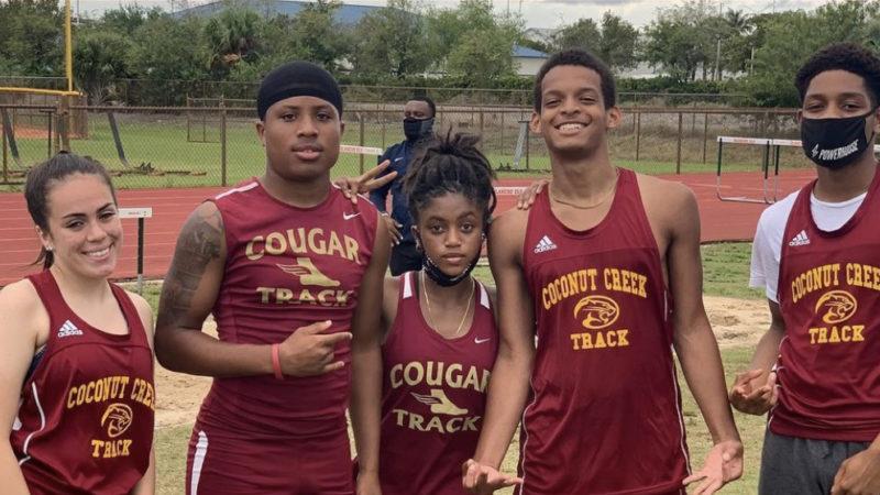 Coconut Creek High School track and Field Compete in Districts