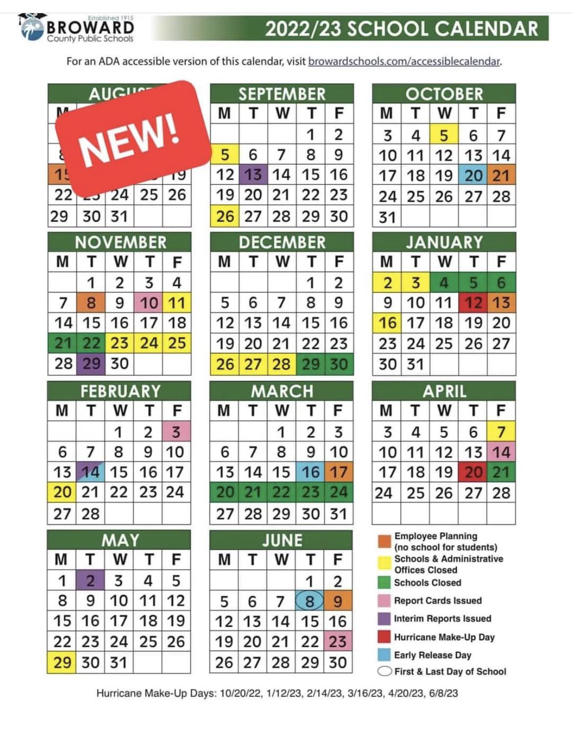 Broward County Calendar 202223 Customize and Print